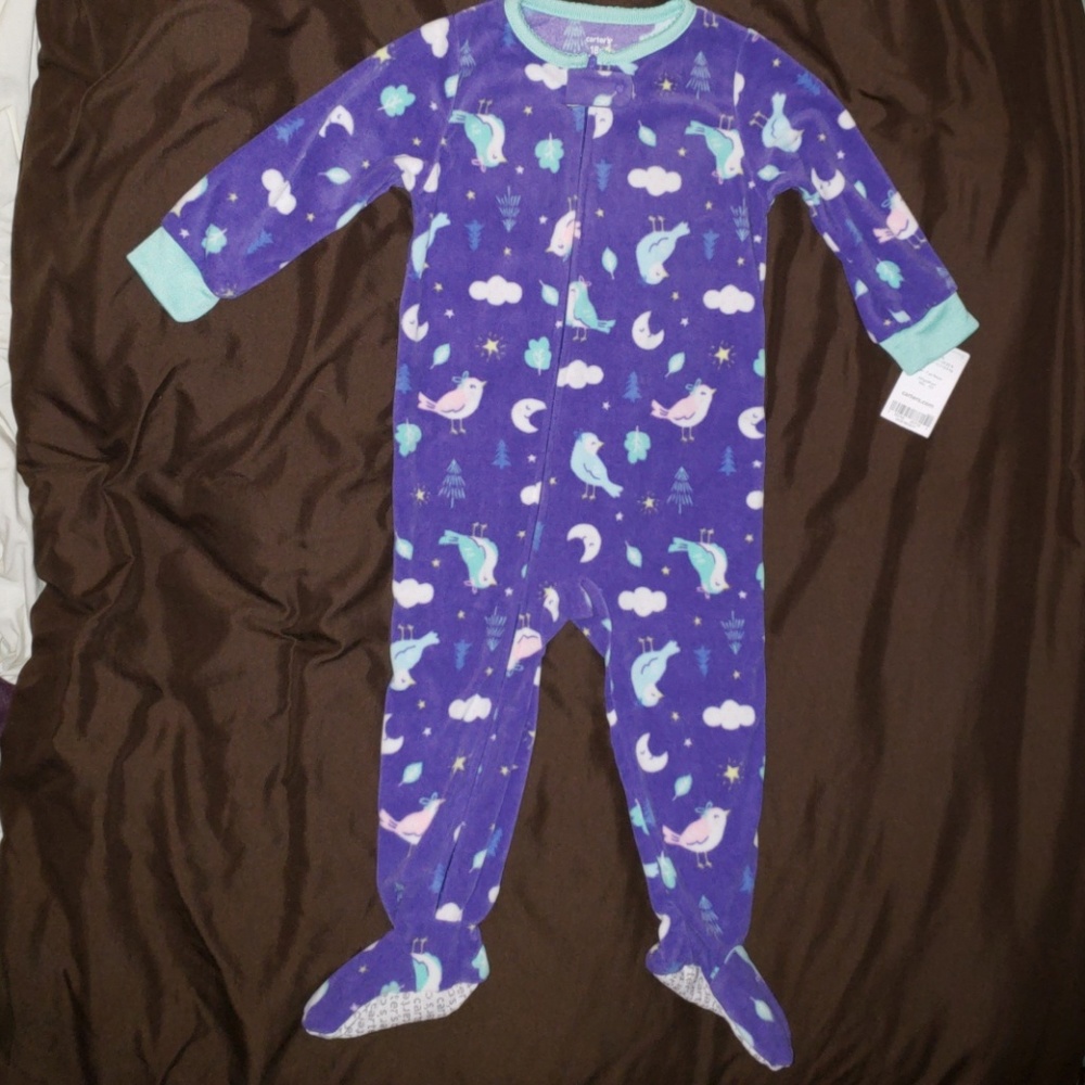 Carter's fleece footie pajamas